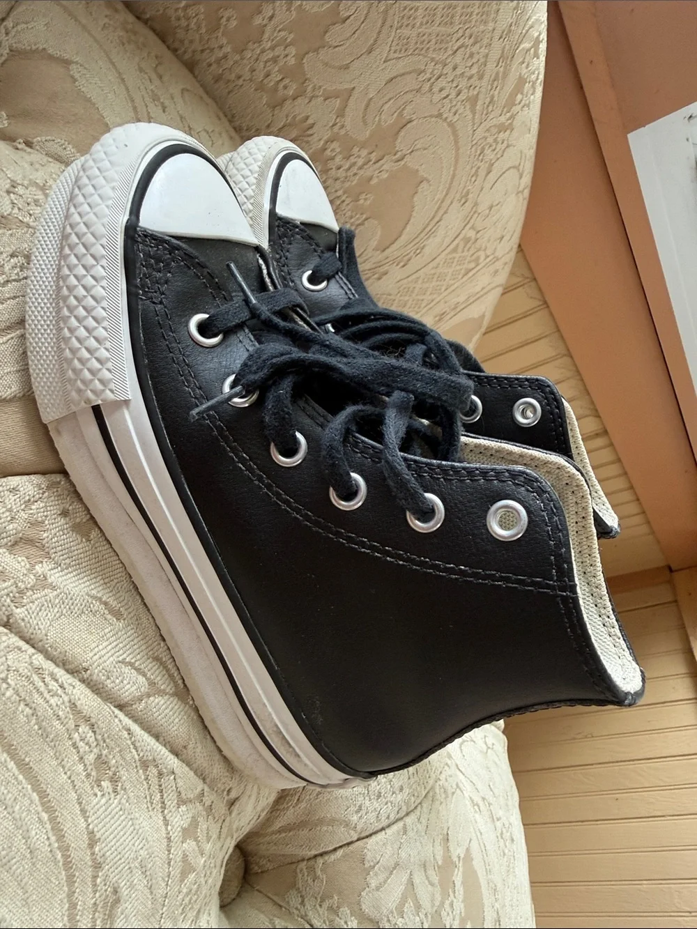 Converse Kids Black High-Top Sneakers with White Trim